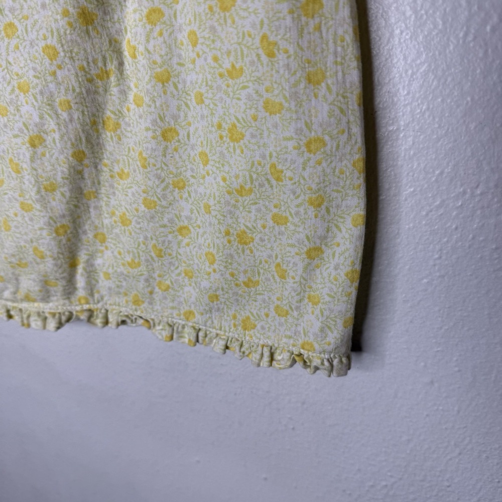 Retro Express Yellow Floral Cotton Cottagecore Mini Skirt‎ Size 3/4 (Small) - Picture 5 of 9